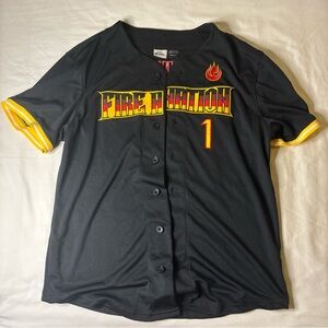 Avatar Last Airbender Fire Nation Zuko Capital City Jersey Small Button